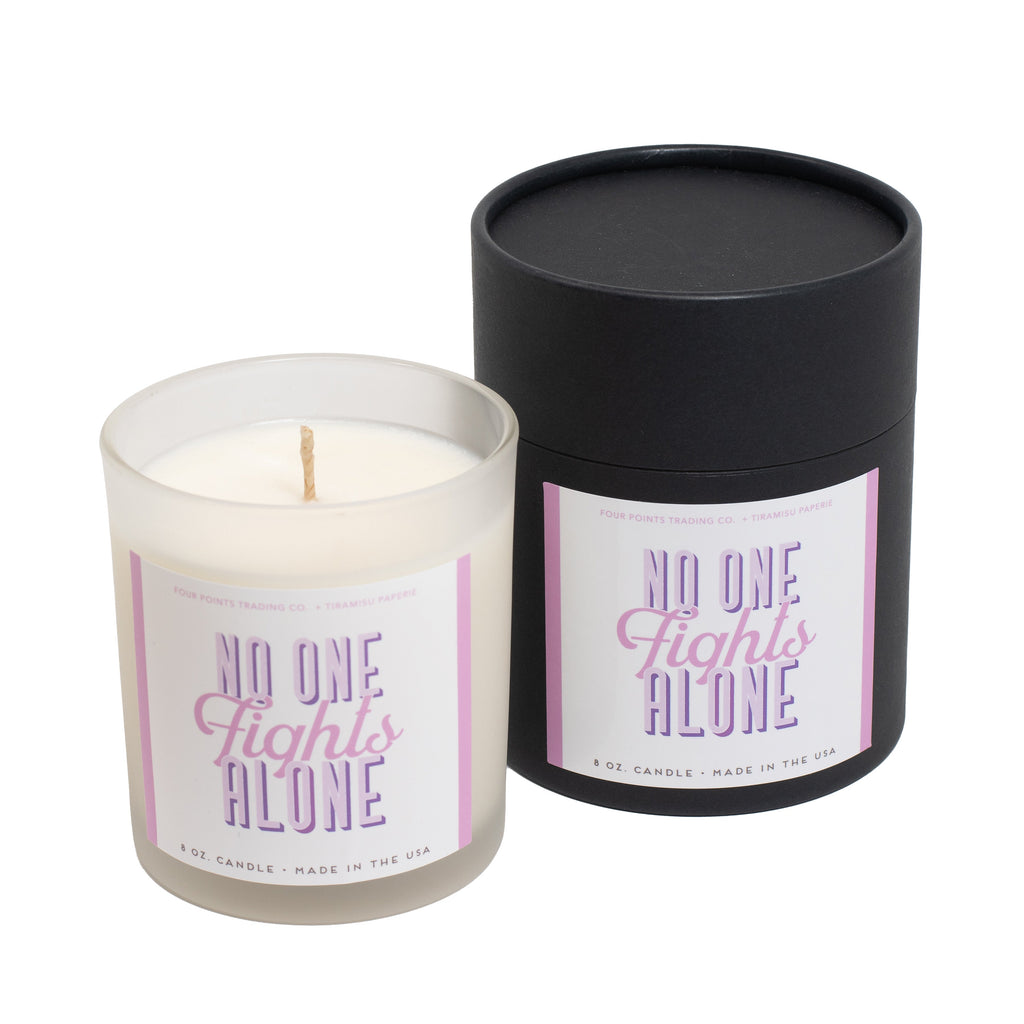 No One Fights Alone 8oz Soy Candle by Four Points Trading Co. FOUR POINTS TRADING CO.