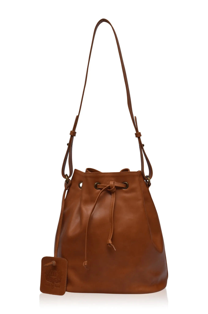 Geneva Drawstring Leather Bag by Bali ELF Bali ELF