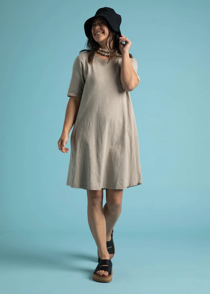 Good Tee Dress - Pebble by And For Good And For Good