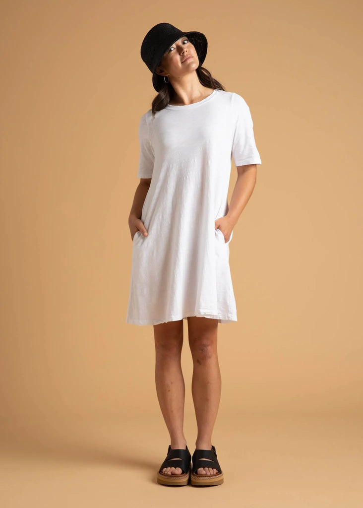 Good Tee Dress - White by And For Good And For Good