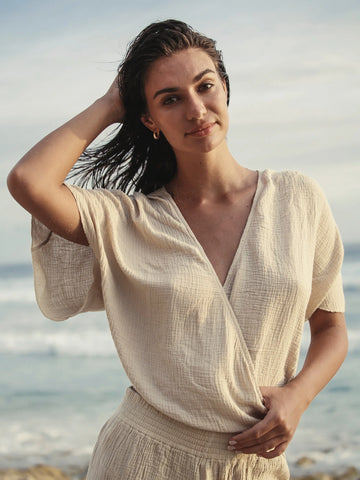 Harlow Top - Oatmeal by The Handloom The Handloom