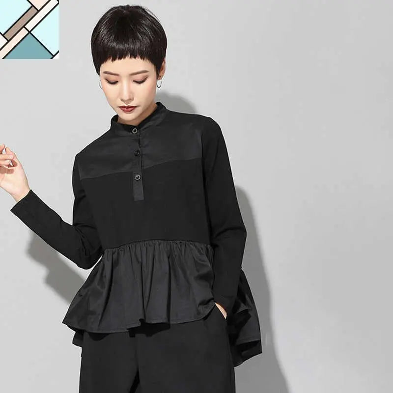 Homura Button Up Ruffle Shirt by Marigold Shadows MARIGOLD SHADOWS