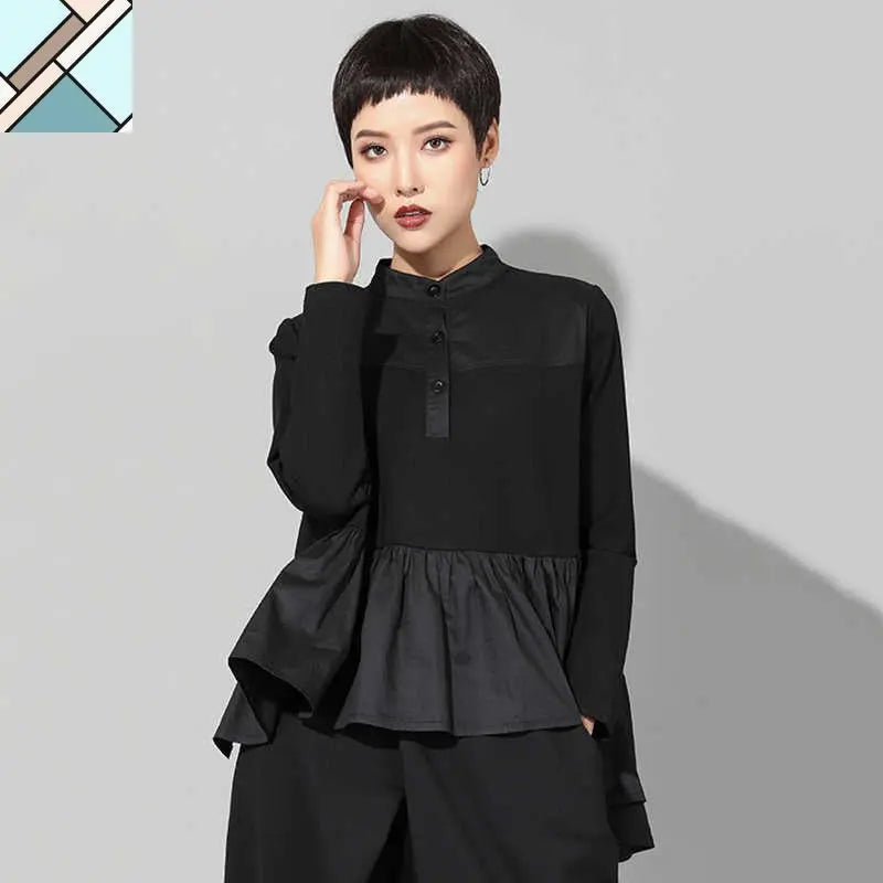 Homura Button Up Ruffle Shirt by Marigold Shadows MARIGOLD SHADOWS