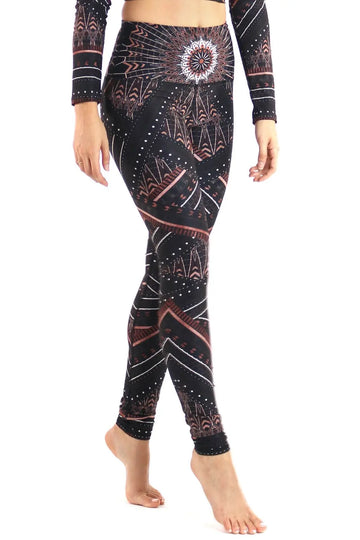 Humble Warrior Printed Yoga Leggings by Yoga Democracy Yoga Democracy