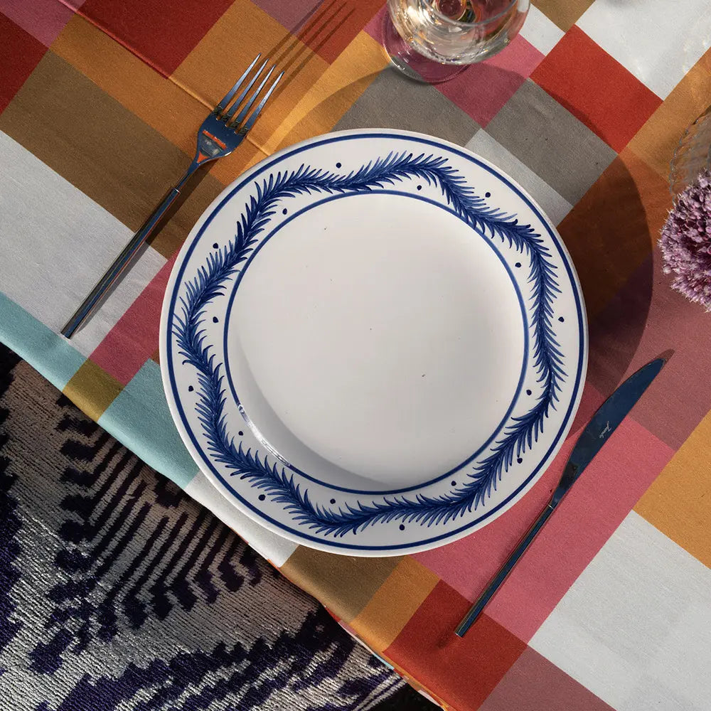 IRIS - Linen Geometric Printed Tablecloth My Store