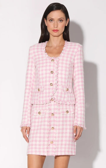 Inaya Jacket, Picnic Tweed Pink by Walter Baker Walter Baker