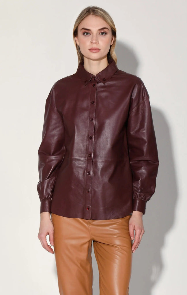 Jaycee Top, Plum - Leather by Walter Baker Walter Baker