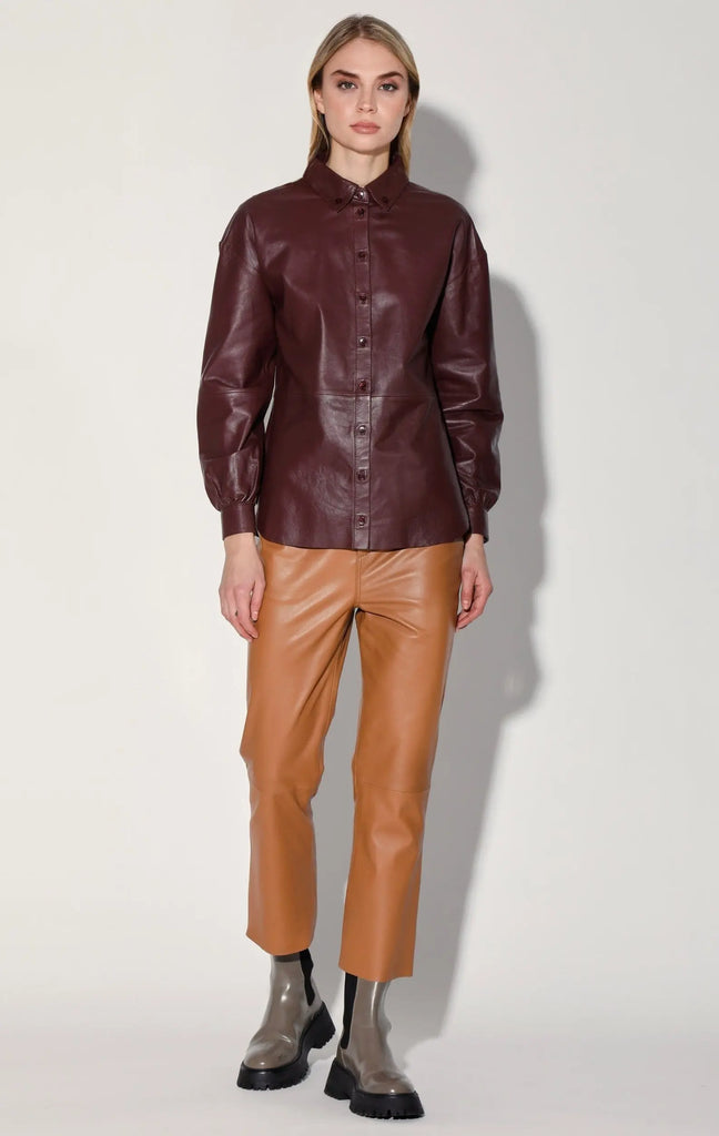 Jaycee Top, Plum - Leather by Walter Baker Walter Baker