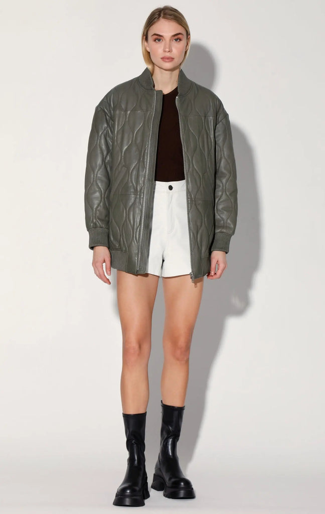 Kyrie Jacket, Army - Puffer Leather by Walter Baker Walter Baker