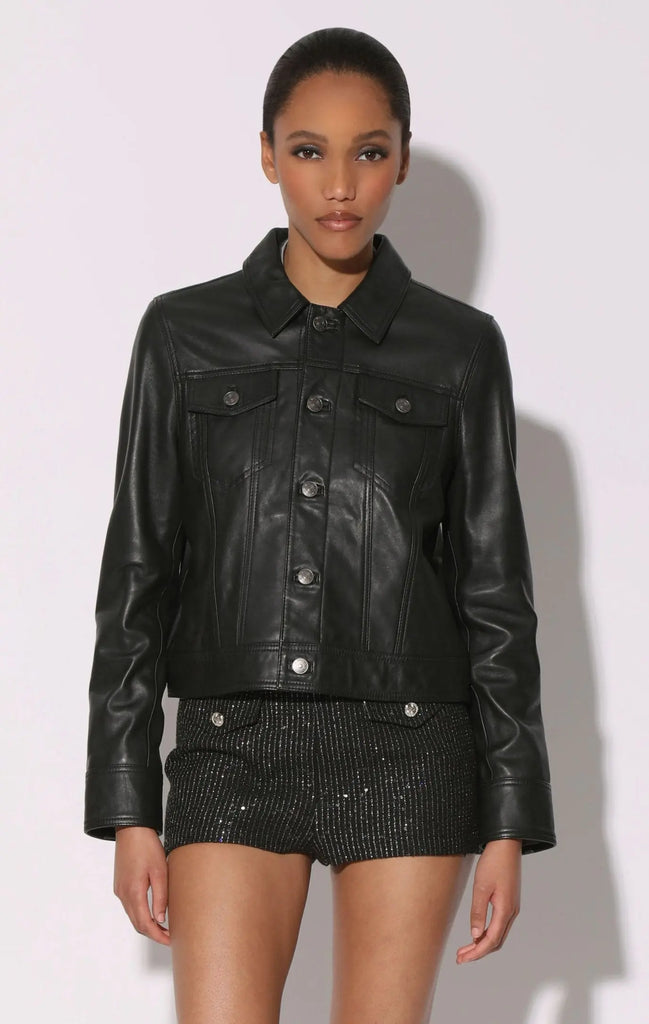 Laine Jacket, Black - Leather by Walter Baker Walter Baker