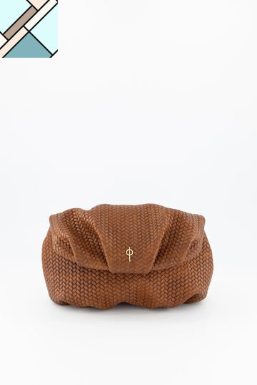 Leda Braid Handbag Brown OTRERA