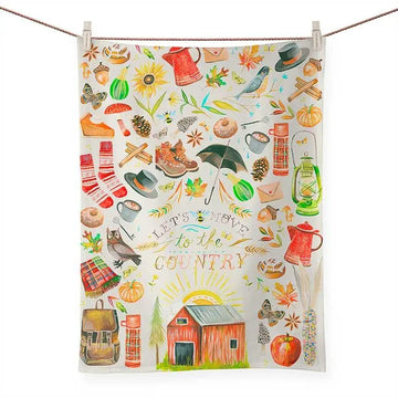 Let's Move To The Country Tea Towels by GreenBox Art GreenBox Art