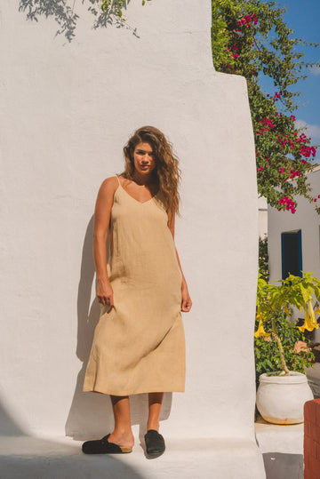 Linen long dress Jakarta by AmourLinen AMOURLINEN