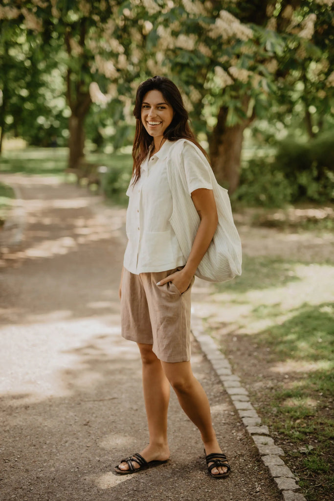 Long linen shorts MATILDA by AmourLinen AMOURLINEN