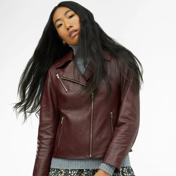 Lou Lightweight Lambskin Leather Jacket by Italic Italic