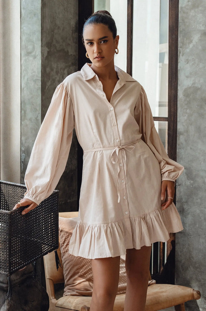 Malina Button Down Cotton Mini Dress by Bali ELF Bali ELF