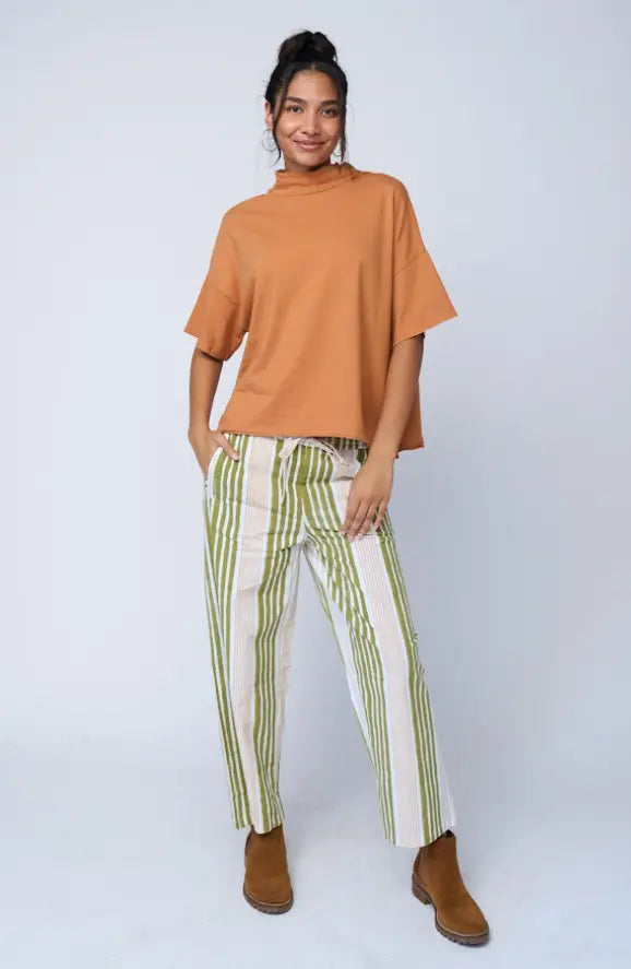 Mare Mock Neck Top - Marigold by And For Good And For Good