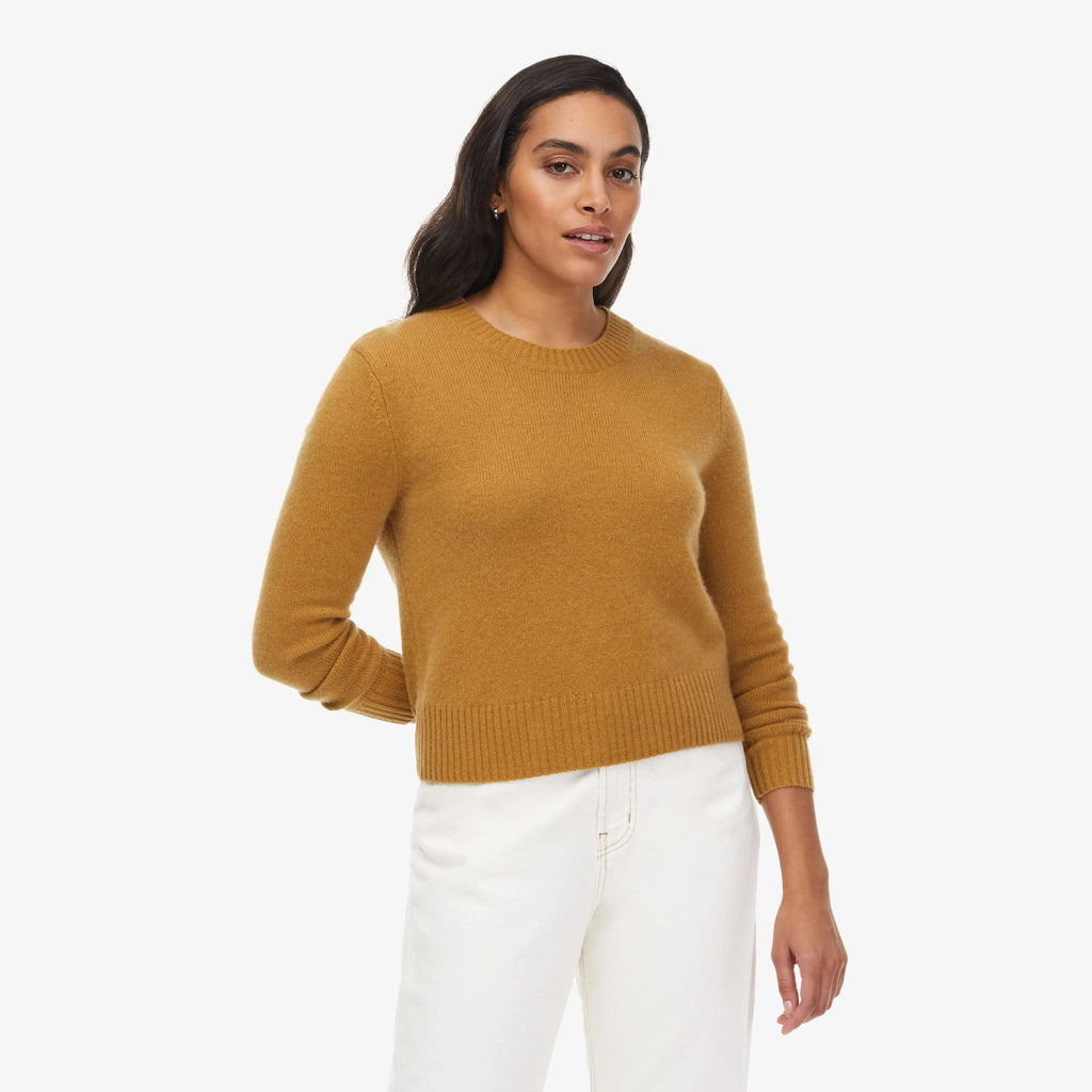 Mila Cashmere Boxy Crop Sweater by Italic Italic