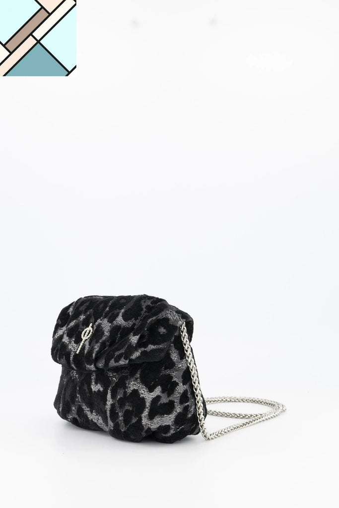 Mini Leda Handbag Leopard Silver OTRERA