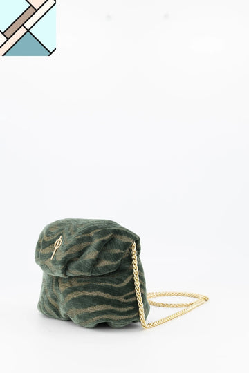 Mini Leda Handbag Zebra Green OTRERA