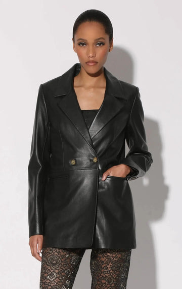 Misha Blazer, Black - Leather by Walter Baker Walter Baker