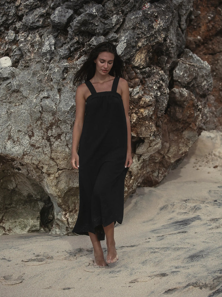 Noa Maxi Dress - Black by The Handloom The Handloom