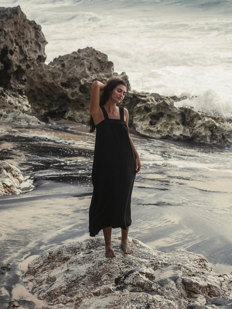 Noa Maxi Dress - Black by The Handloom The Handloom