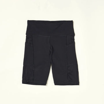 Over-Time Recycled Poly Biker Shorts in Black by ALAMAE ALAMAE