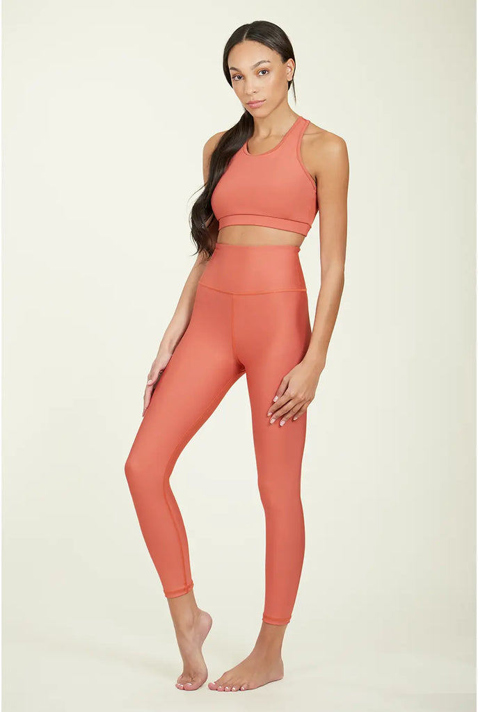 Over-Time Recycled Poly High Waist Legging in Hotsauce by ALAMAE ALAMAE