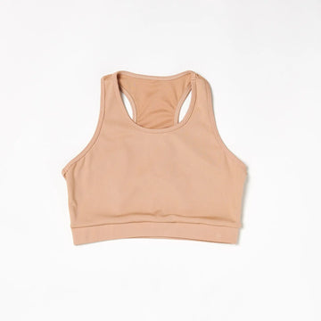 Over-Time Recycled Poly Sports Bra in Doe by ALAMAE ALAMAE