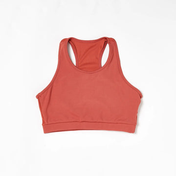 Over-Time Recycled Poly Sports Bra in Hotsauce by ALAMAE ALAMAE