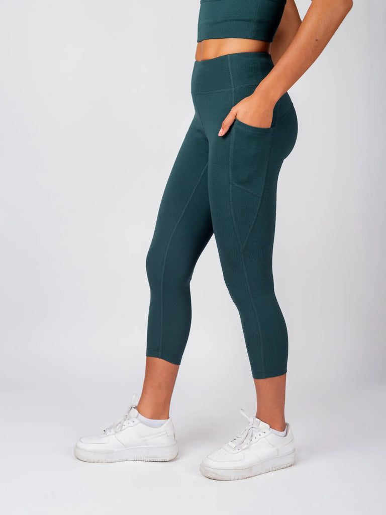 PlantTec™ Organic Crop/Petite Leggings | Monstera by Happy Earth Happy Earth