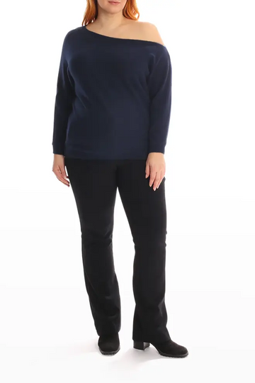 Plus Size Cashmere Off the Shoulder Top by Minnie Rose Minnie Rose