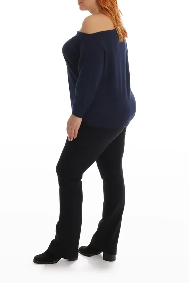 Plus Size Cashmere Off the Shoulder Top by Minnie Rose Minnie Rose