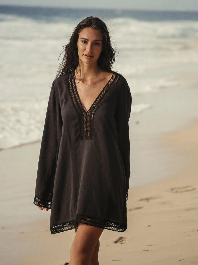 Positano Dress - Black by The Handloom The Handloom