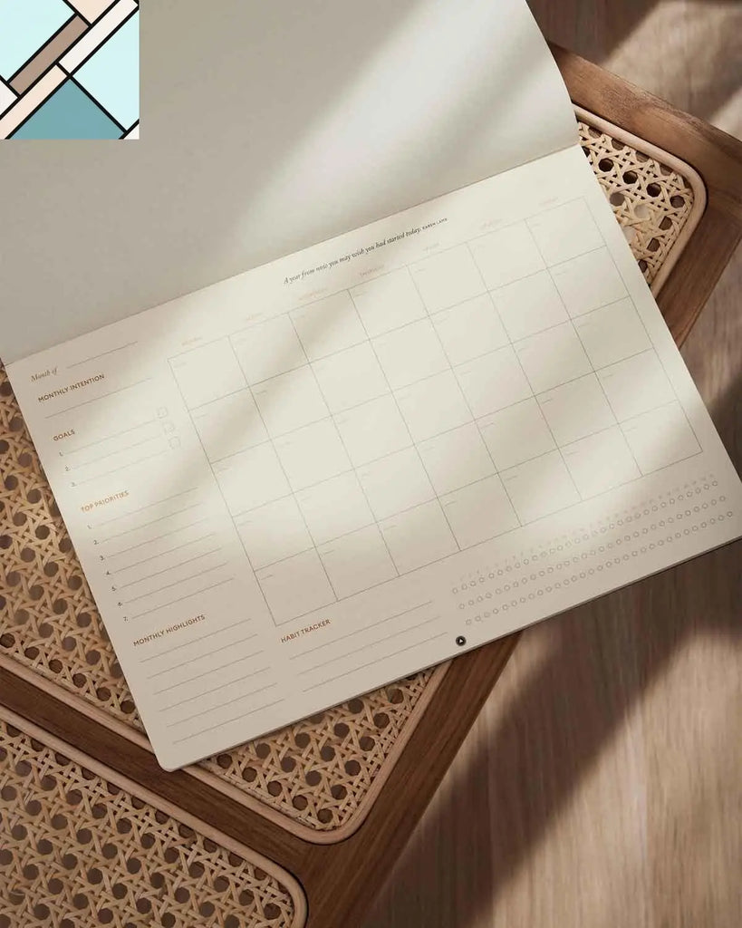 Productivity Monthly Desk Pad by Intelligent Change INTELLIGENT CHANGE