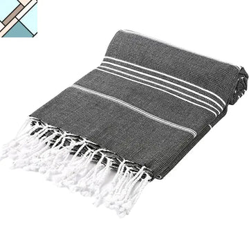 Pure Series: Sustainable Turkish Towel - Black by Eco Hilana HILANA UPCYCLED COTTON