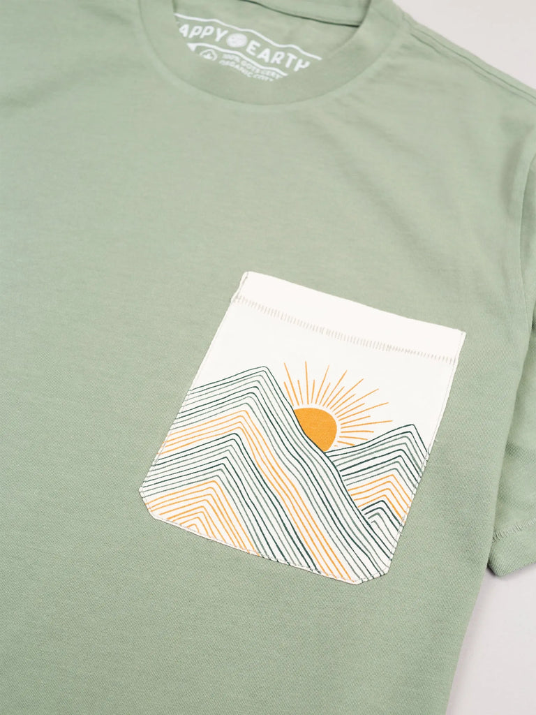 Rainbow Mountains Pocket Tee by Happy Earth Happy Earth