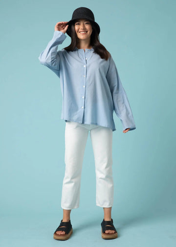 Relaxed Boyfriend Shirt - Sky by And For Good And For Good