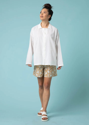 Relaxed Boyfriend Shirt - White by And For Good And For Good