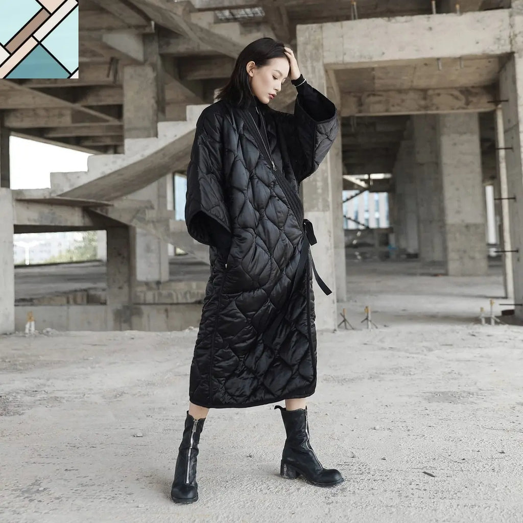 Satoko V-collar Quilted Coat by Marigold Shadows MARIGOLD SHADOWS