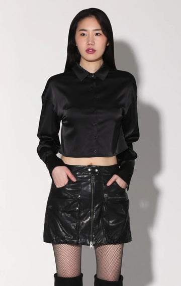 Shirley Skirt, Black - Leather by Walter Baker Walter Baker