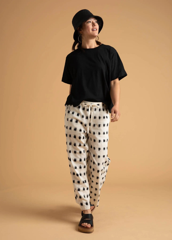 Shore Pant - Ikat Squares by And For Good And For Good