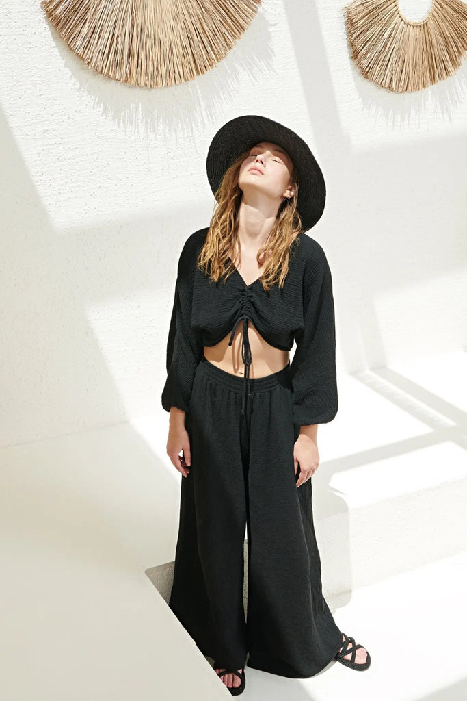 Skye Palazzo Pants - Black by The Handloom The Handloom