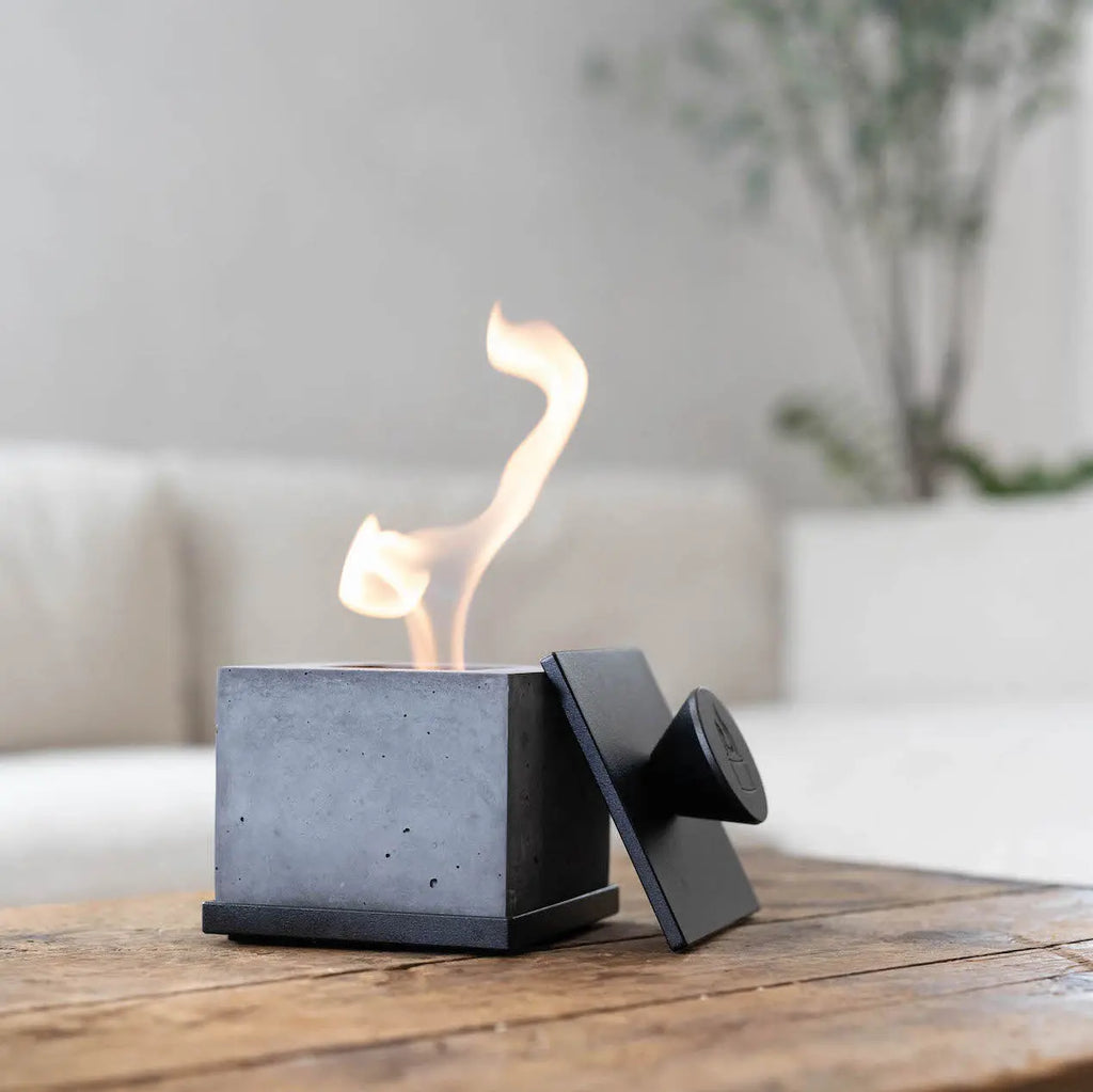 Square Personal Fireplace by FLIKRFIRE FLIKRFIRE