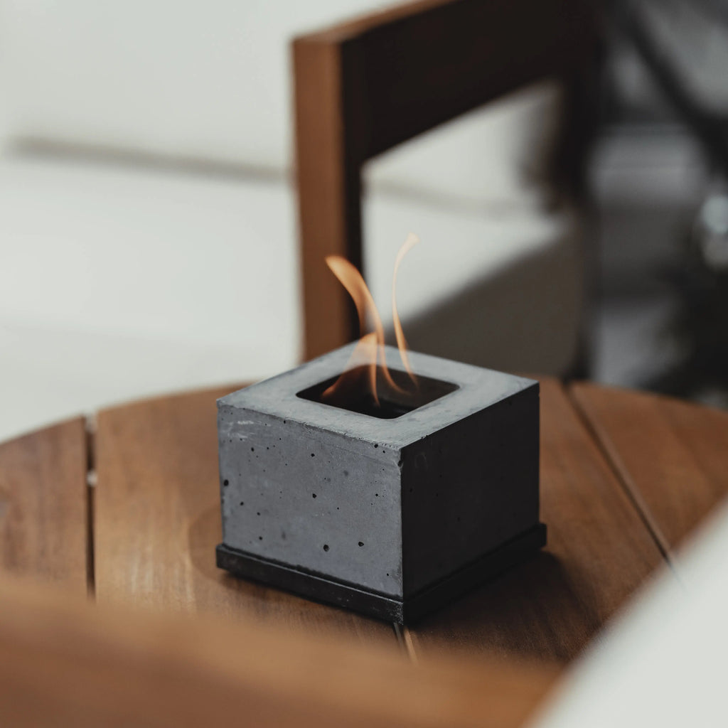 Square Personal Fireplace by FLIKRFIRE FLIKRFIRE