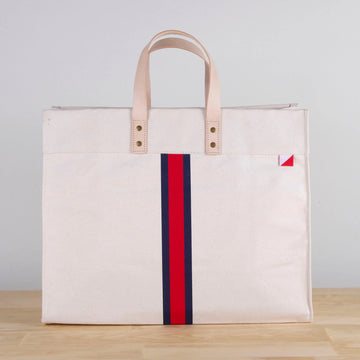 Striped Box Tote Bag by ShoreBags ShoreBags