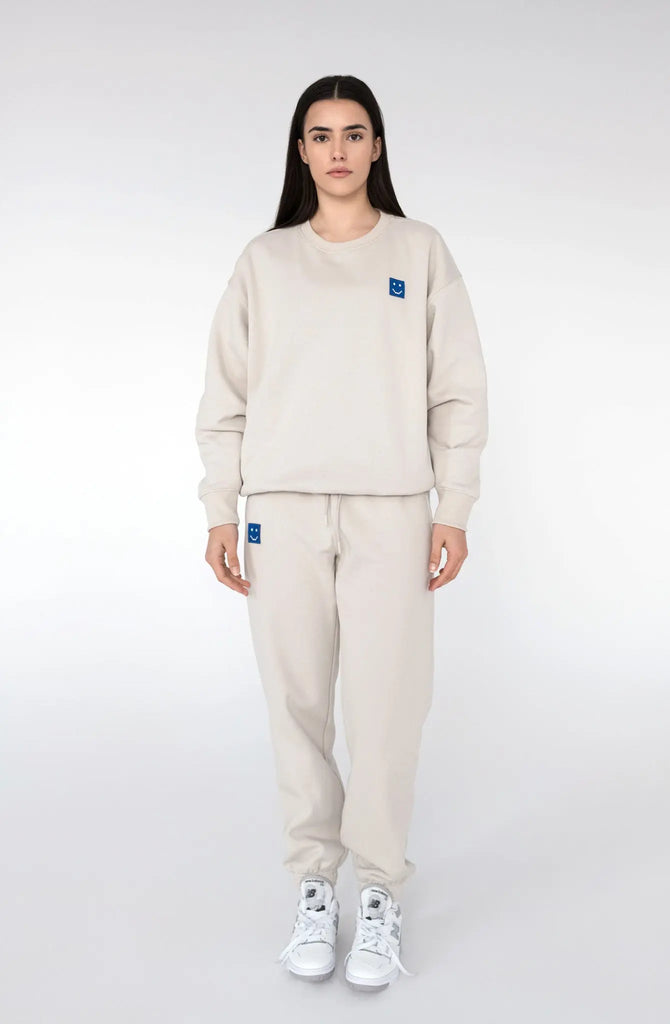 SuperSoft™ Pixel Fog Grey Suit: Sweatshirt & Pants by Amoo Amoo