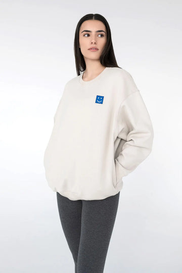 SuperSoft™ Pixel Fog Grey Sweatshirt by Amoo Amoo