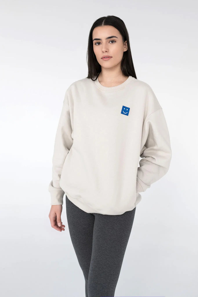 SuperSoft™ Pixel Fog Grey Sweatshirt by Amoo Amoo